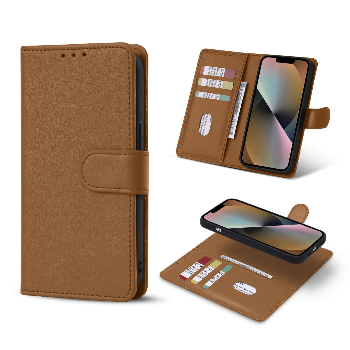 Apple iPhone SE (2022) Hoesje - Bruin - 2 in 1 Bookcase