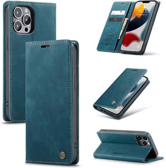 Apple iPhone 13 Pro Hülle - Emerald Green - Schlanke Klapphülle mit Kartenfach