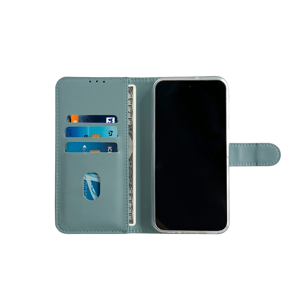 Samsung Galaxy A25 Hoesje - Licht Blauw - Bookcase