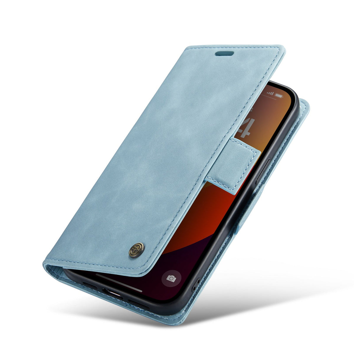 Apple iPhone 15 Pro Max Hoesje - Aqua Blue - Portemonnee MagSafe Bookcase