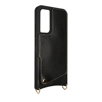 Samsung Galaxy A14 5G Hoesje - Zwart - Back Cover met Pols Bandje en Telefoonkoord
