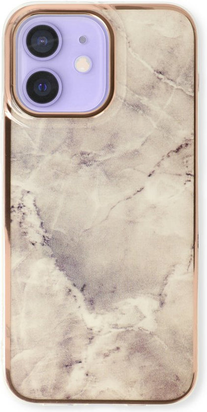 Coque iPhone 12/12 Pro - Pierre - Étui arrière en silicone marbre