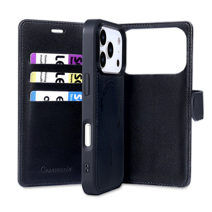 Apple iPhone 18 Pro Max Hoesje - Onyx Black - 2 in 1 Velvet Bookcase
