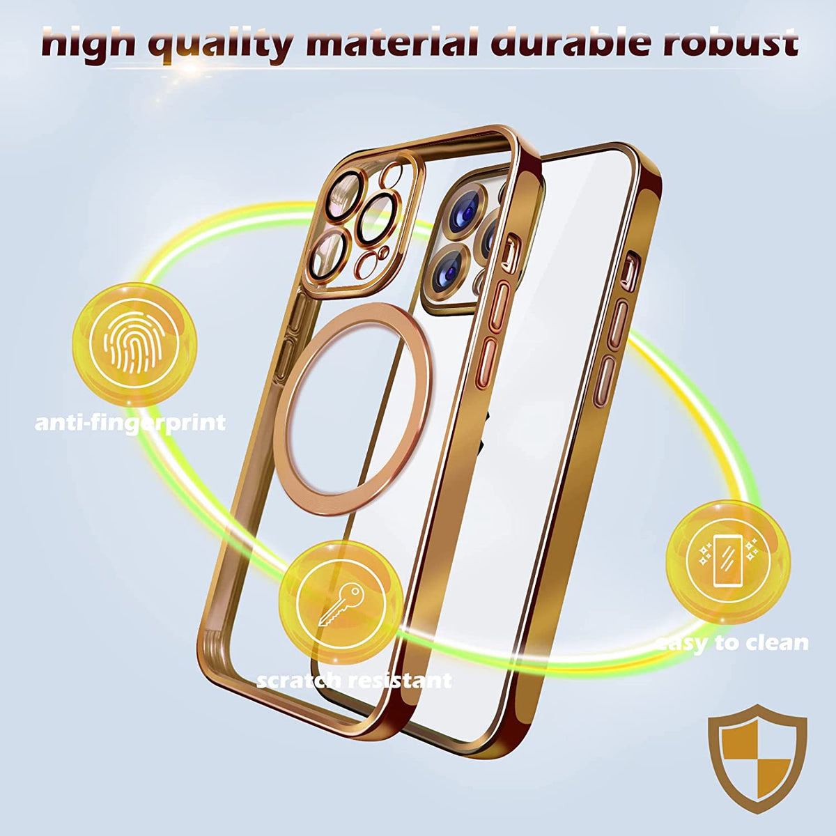 Apple iPhone 15 Pro Hoesje - Goud - Siliconen MagSafe Back Cover