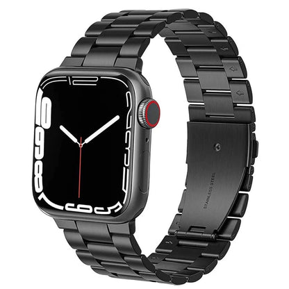 Apple Watch Bandje 38/40/41/42 mm - RVS Metalen Schakelband - Zwart