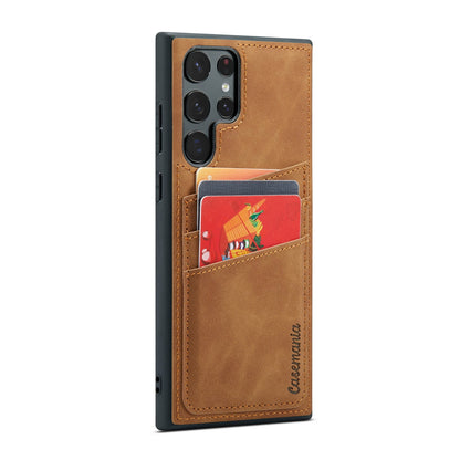 Samsung Galaxy S25 Ultra Hoesje - Sienna Brown - Back Cover met Pasjeshouder