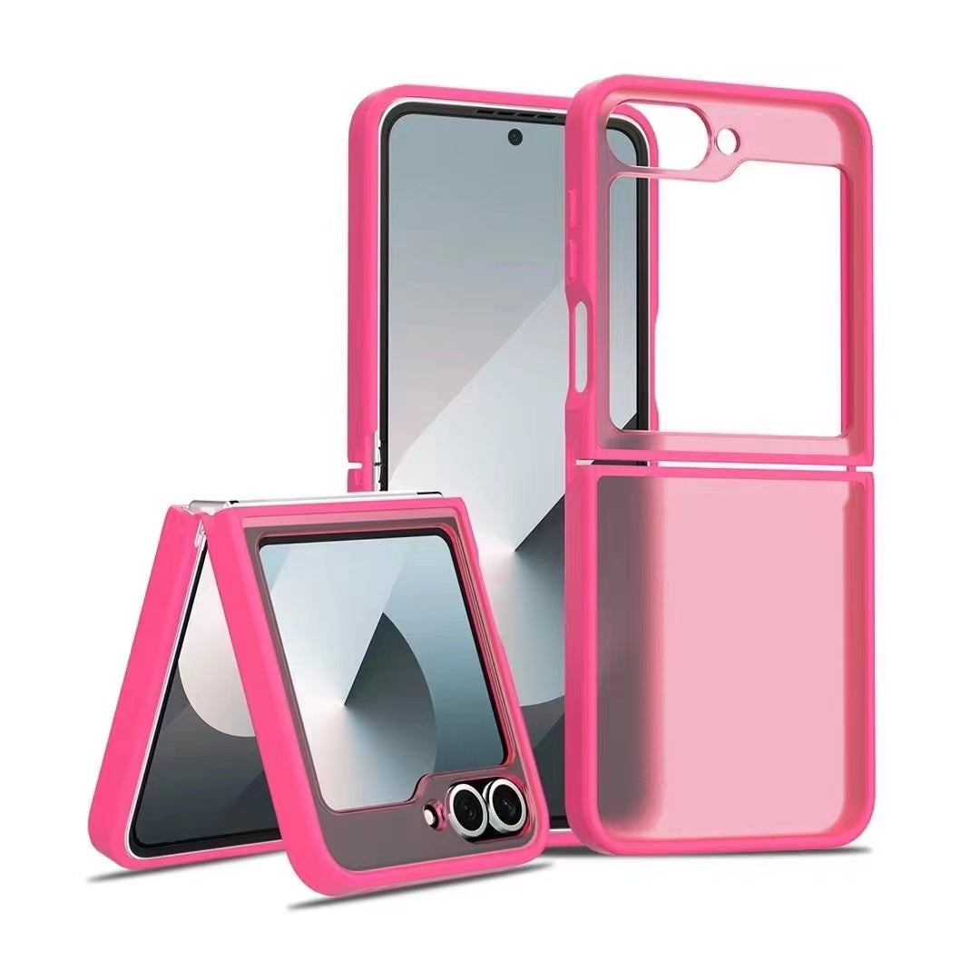 Samsung Galaxy Z Flip 7 FE Hoesje - Neon Roze - Matte Armor Back Cover