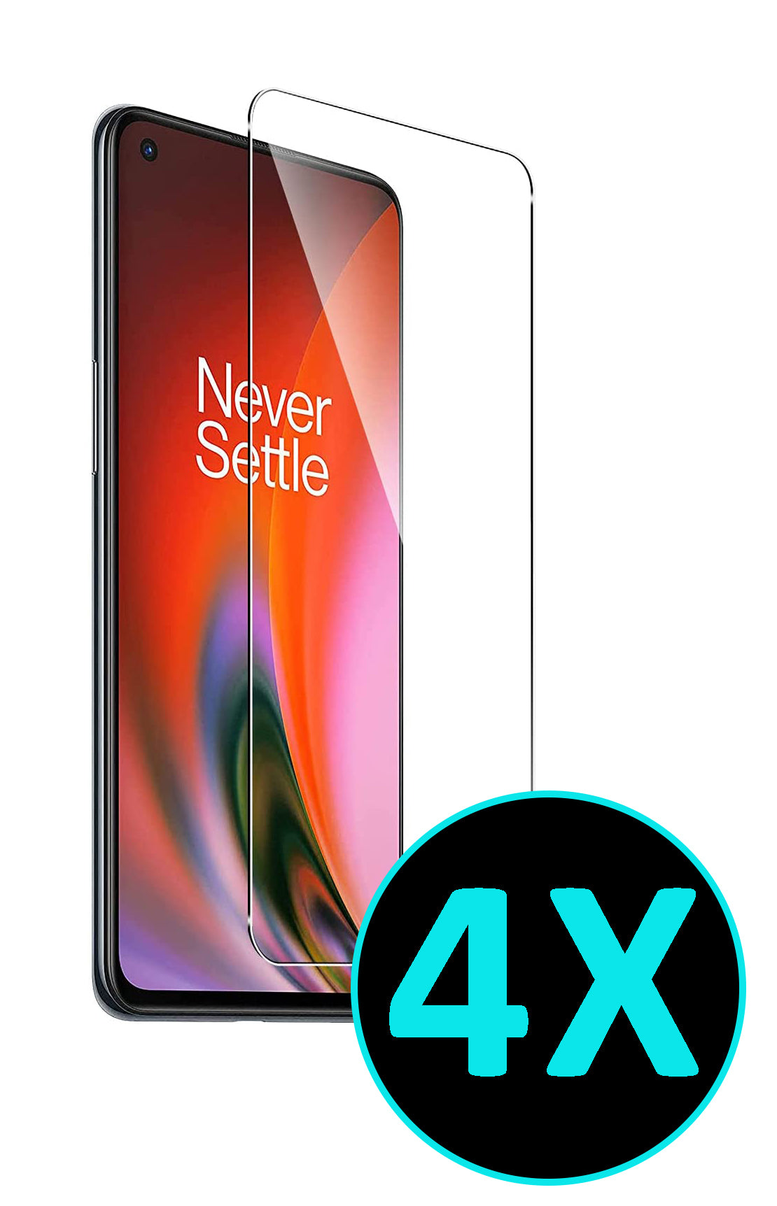 OnePlus Nord 2 Screenprotector - Tempered Glass - 4 Stuks