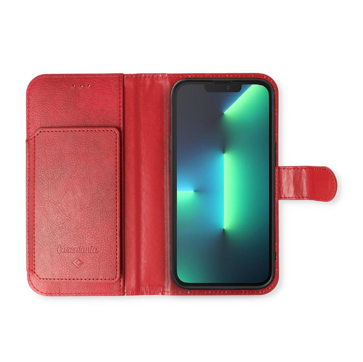 Apple iPhone 13 Pro Case - Red - 2-in-1 Wallet Case with 10 Card Slots