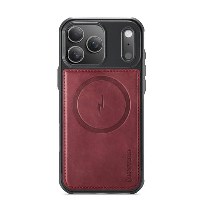 Étui pour Apple iPhone 18 Pro Max - Rouge Bourgogne - Étui portefeuille de luxe 2 en 1 compatible MagSafe