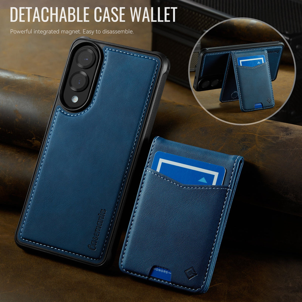 Samsung Galaxy S25 Edge Hoesje - Navy Blue - Back Cover met Pasjeshouder