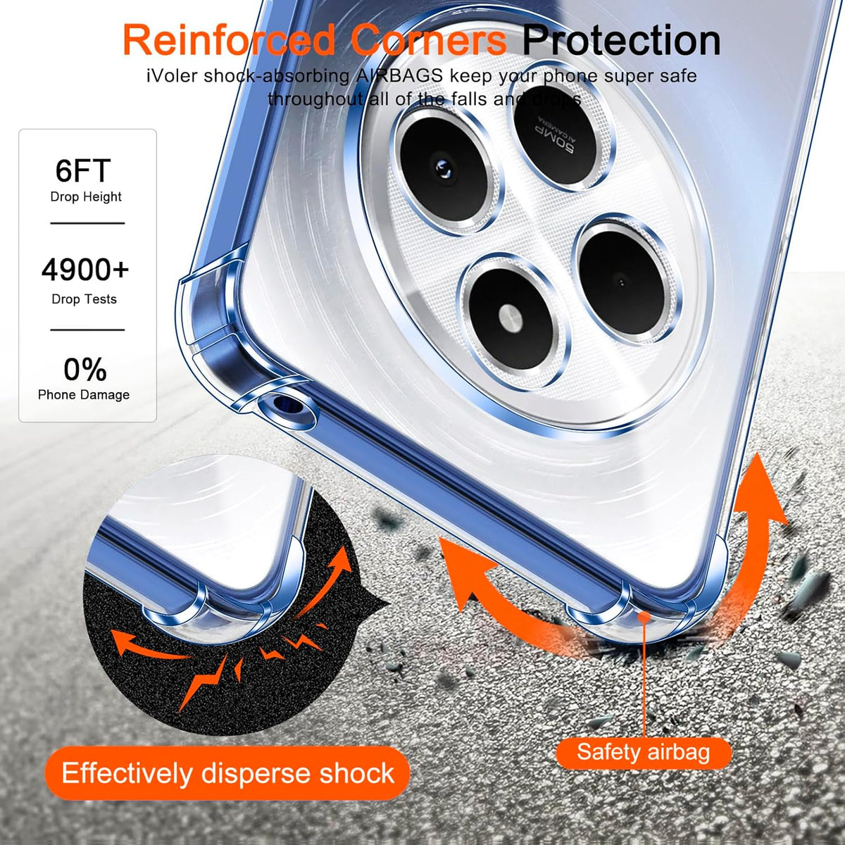Xiaomi Redmi 14c Hoesje - Transparant - Anti-Shock Back Cover