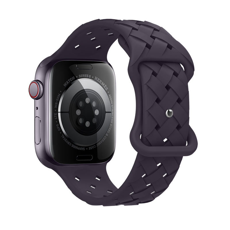 Apple Watch Bandje 38/40/41/42 mm - Hoco Flexible WA16 Siliconen - Paars