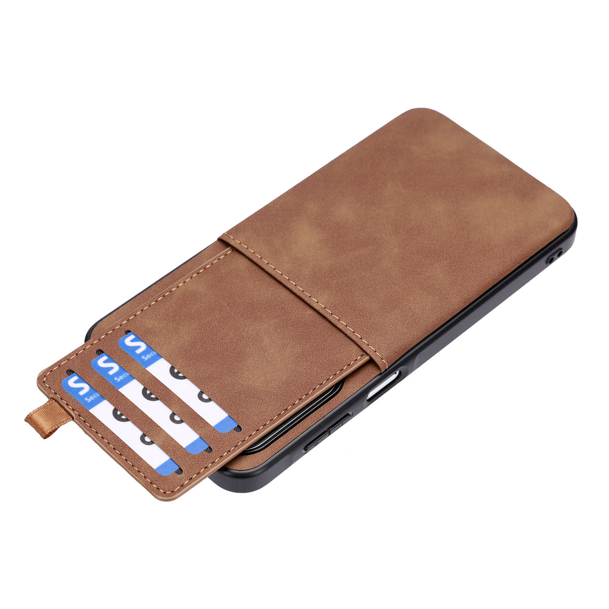 Samsung Galaxy A27 Hoesje - Sienna Brown - Kunstleren Back Cover met Pull-Tab Pasjeshouder