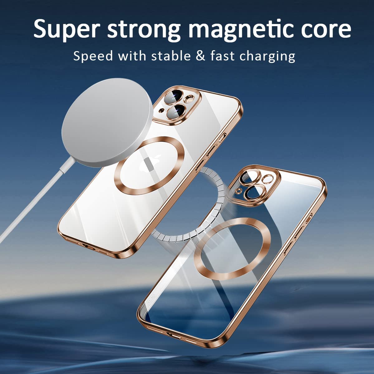 iPhone 15 Hoesje - Goud - Siliconen MagSafe Back Cover