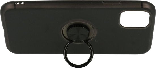 Apple iPhone 12 Pro Max Hoesje - Roségoud - Siliconen Ring Kickstand Back Cover