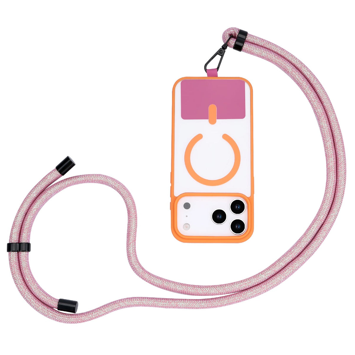 Extra Sterk Telefoonkoord - Metallic Holo Rosegold
