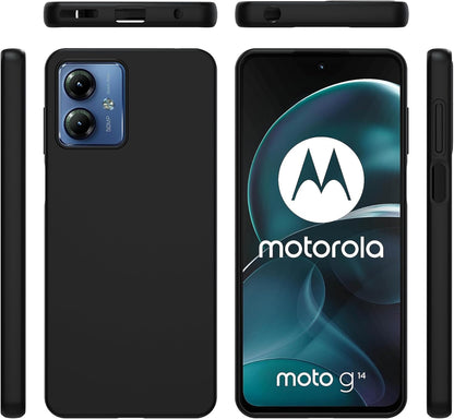 Motorola Moto G14 Hoesje - Zwart - Siliconen Back Cover