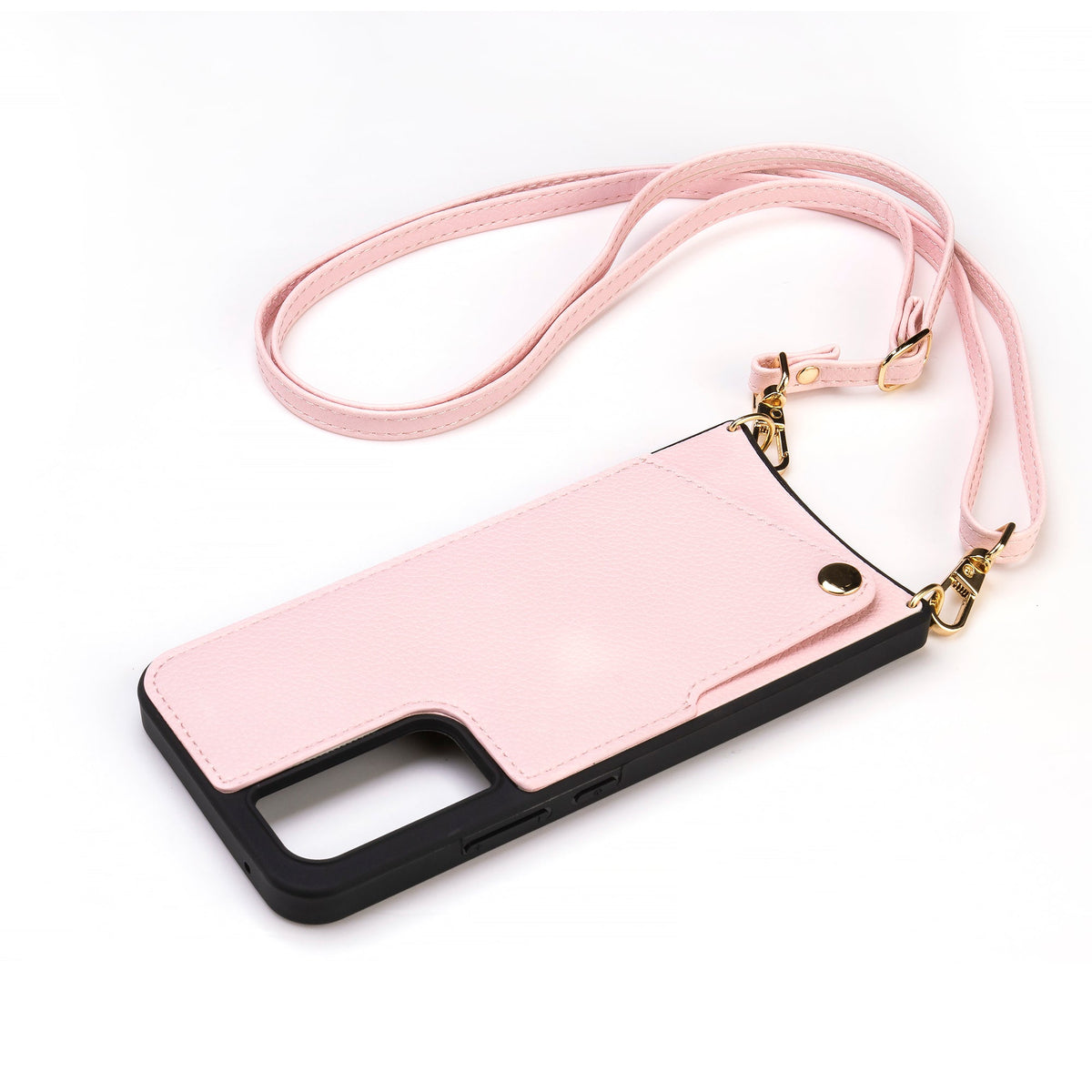 Samsung Galaxy A34 5G Hoesje - Roze - Back Cover met Pols Bandje en Telefoonkoord