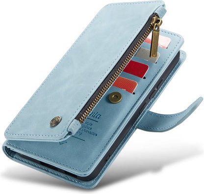 Samsung Galaxy S22 Plus Hoesje - Aqua Blue - Luxe Bookcase met Rits