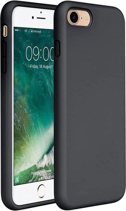 Apple iPhone 7 Hoesje - Zwart - Siliconen Back Cover
