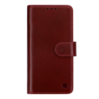 Samsung Galaxy S26 Hoesje - Burgundy Red - Echt Leren 2 in 1 MagSafe Bookcase