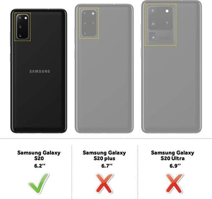 Samsung Galaxy S20 Hoesje - Zwart - Carbon Back Cover