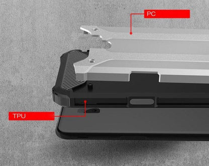 Samsung Galaxy J6+ (2018) Hoesje - Zwart - Armor Back Cover