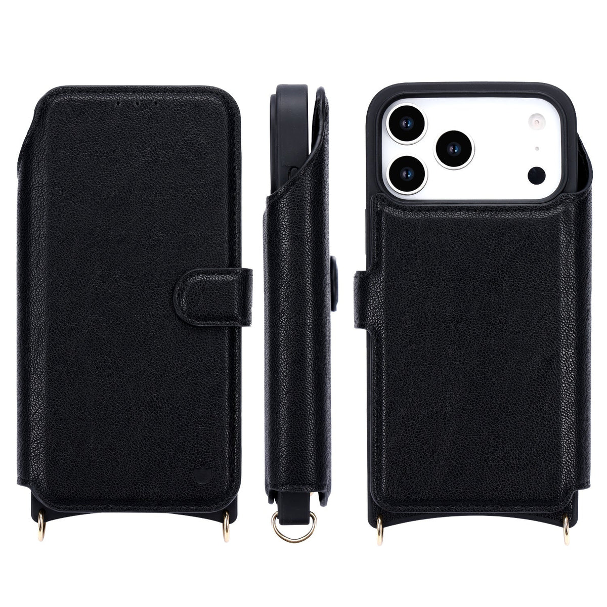Apple iPhone 18 Pro Hoesje - Zwart - 'Amsterdam' Serie 2 in 1 MagSafe Crossbody Cover met Pouch