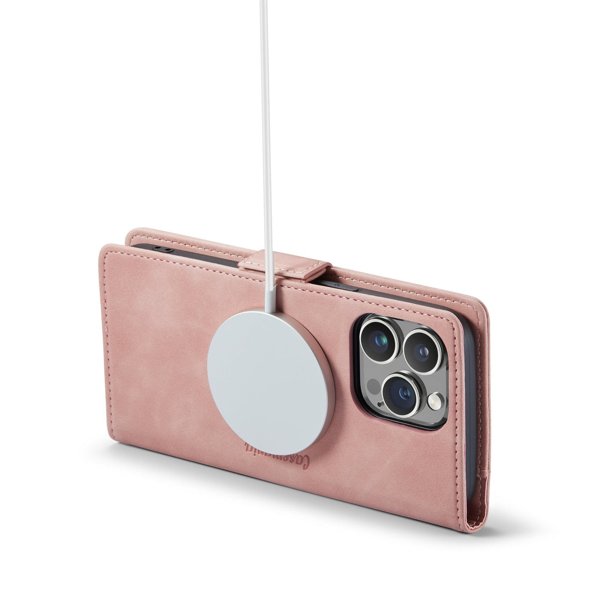Apple iPhone 15 Pro Max Case - Pale Pink - Wallet MagSafe Case