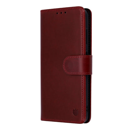 Samsung Galaxy S26 Hoesje - Burgundy Red - Echt Leren 2 in 1 MagSafe Bookcase