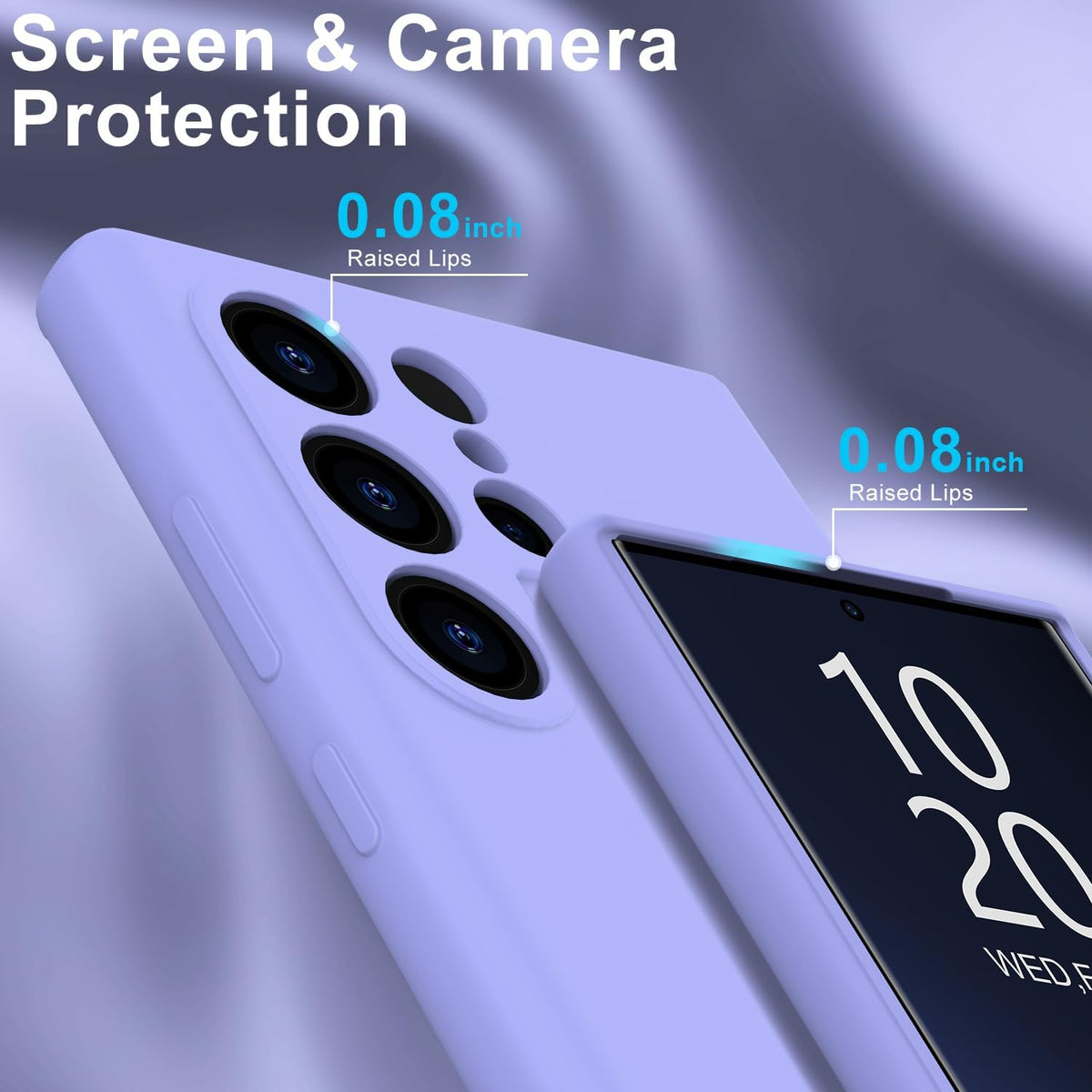 Samsung Galaxy S24 Ultra Hoesje - Paars - Liquid Siliconen Back Cover