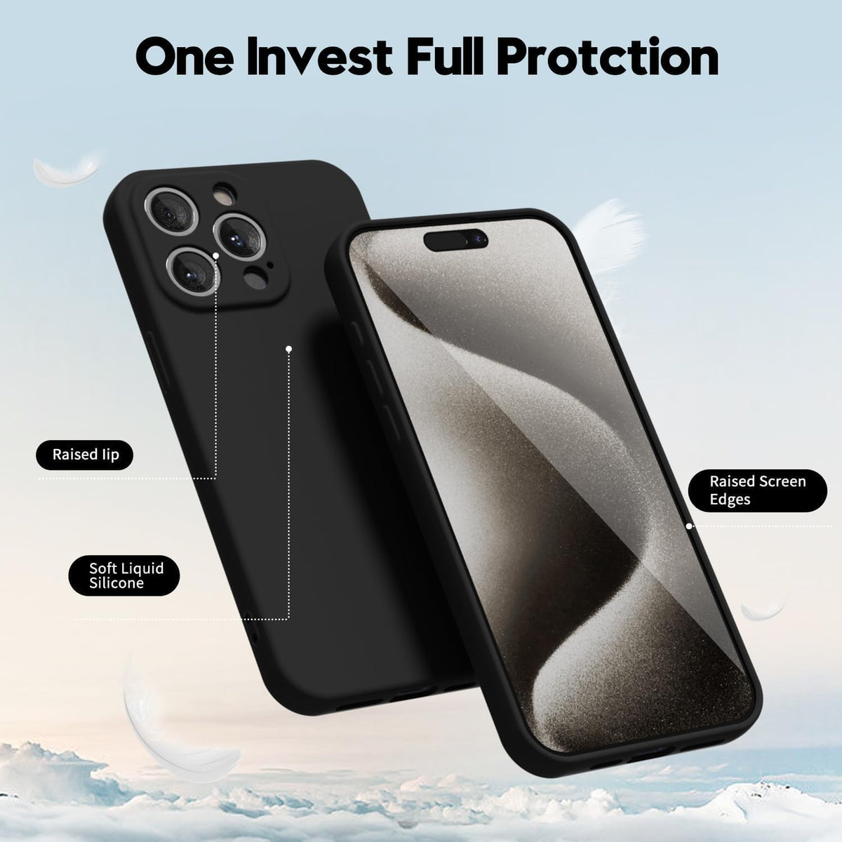 Coque Oppo Reno 14 - Noir - Étui arrière en silicone