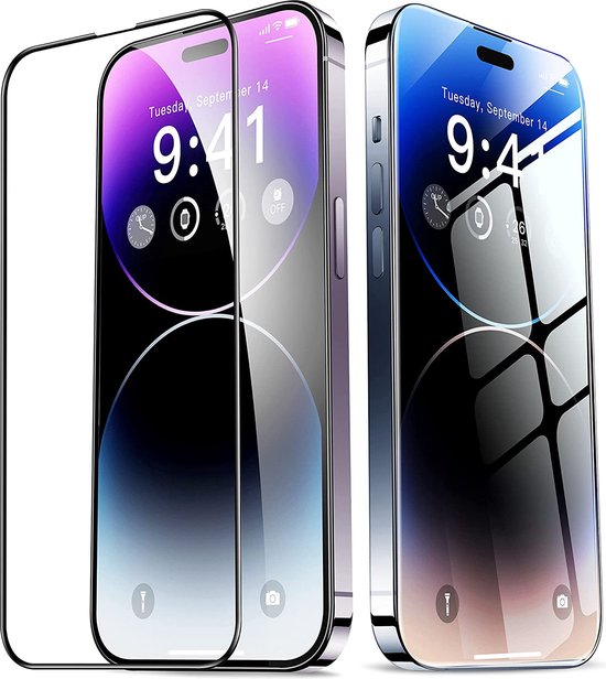Apple iPhone 14 Pro Schutzfolie - Full Cover mit Kameraschutz - 2 Stück