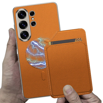 Samsung Galaxy S26 Ultra Hoesje - Oranje - New Design Kickstand Wallet MagSafe Back Cover
