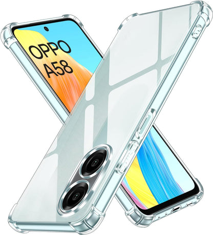 Oppo A58 4G Hoesje - Transparant - Anti-Shock Back Cover