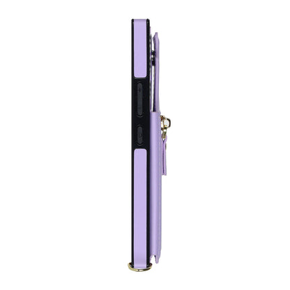 Samsung Galaxy S24 Hoesje - Paars - Luxe Back Cover met Telefoonkoord en Rits