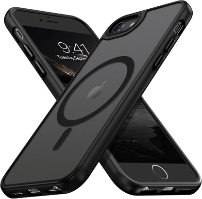 iPhone SE 2022 Hoesje - Zwart - Matte Armor MagSafe Back Cover