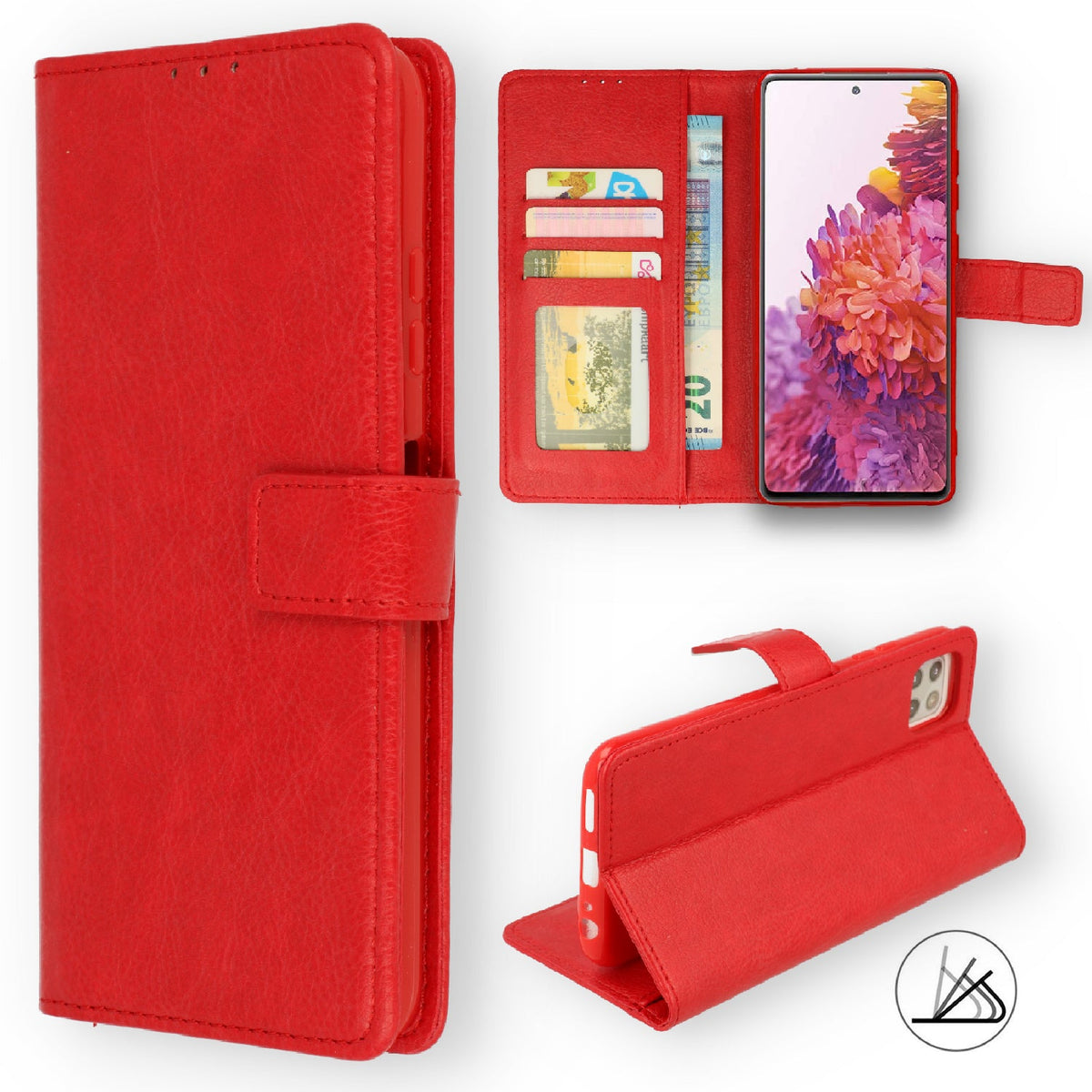 Samsung Galaxy M23 Case - Red - Wallet Case