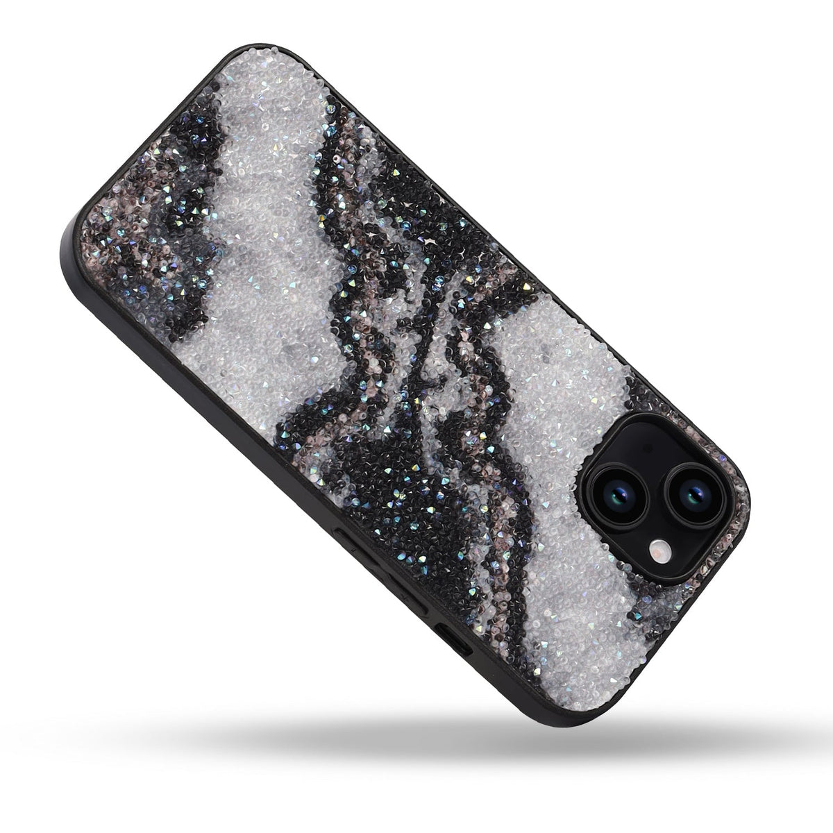Apple iPhone 11 Case - Black - Diamond Marble Glitter Back Cover