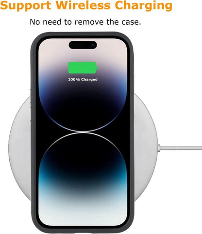 Apple iPhone 14 Pro Hoesje - Zwart - Anti Slip Back Cover