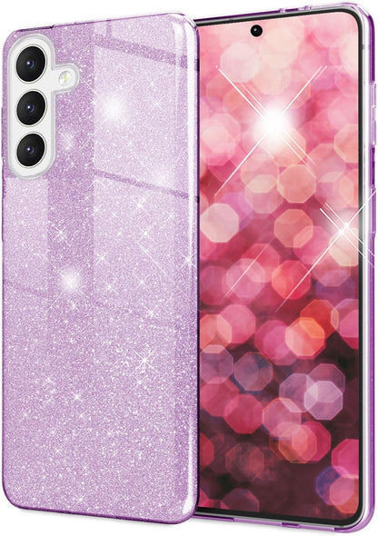 Coque Samsung Galaxy A26 - Violet - Étui arrière à paillettes