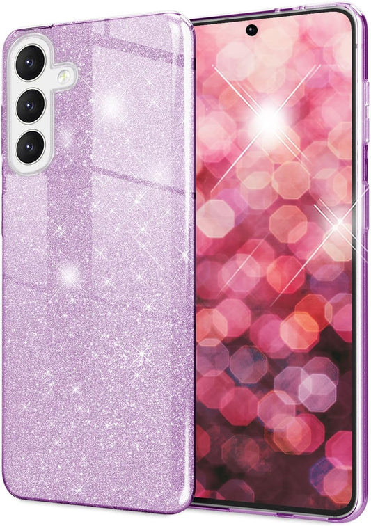 Samsung Galaxy A56 Hülle - Lila - Glitzer-Backcover