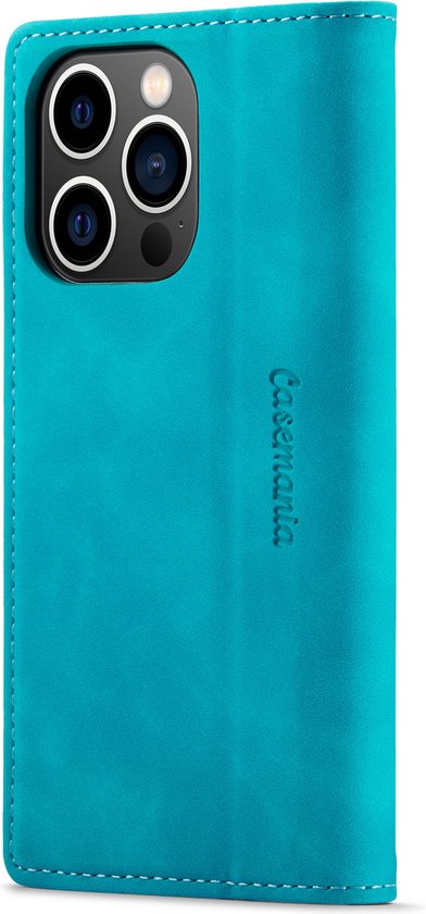 Apple iPhone 14 Pro Hoesje - Azure Blue - Dunne Bookcase