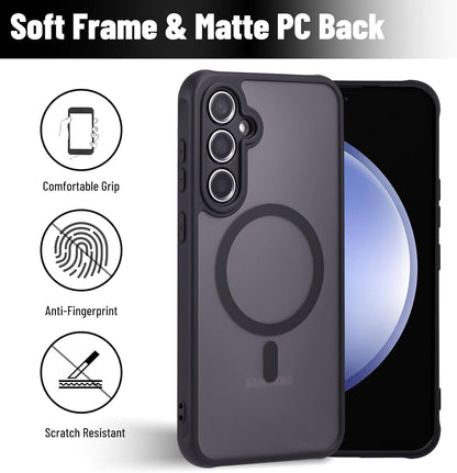 Samsung Galaxy S24 FE Hoesje - Zwart - Matte Armor MagSafe Back Cover
