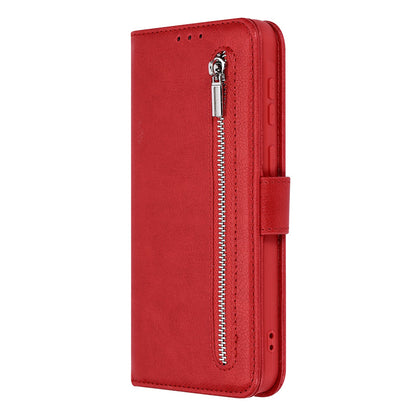 Samsung Galaxy A22 5G Hoesje - Rood - Luxe Bookcase met Rits