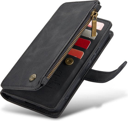 Samsung Galaxy S23 Plus Hoesje - Charcoal Gray - Luxe Bookcase met Rits
