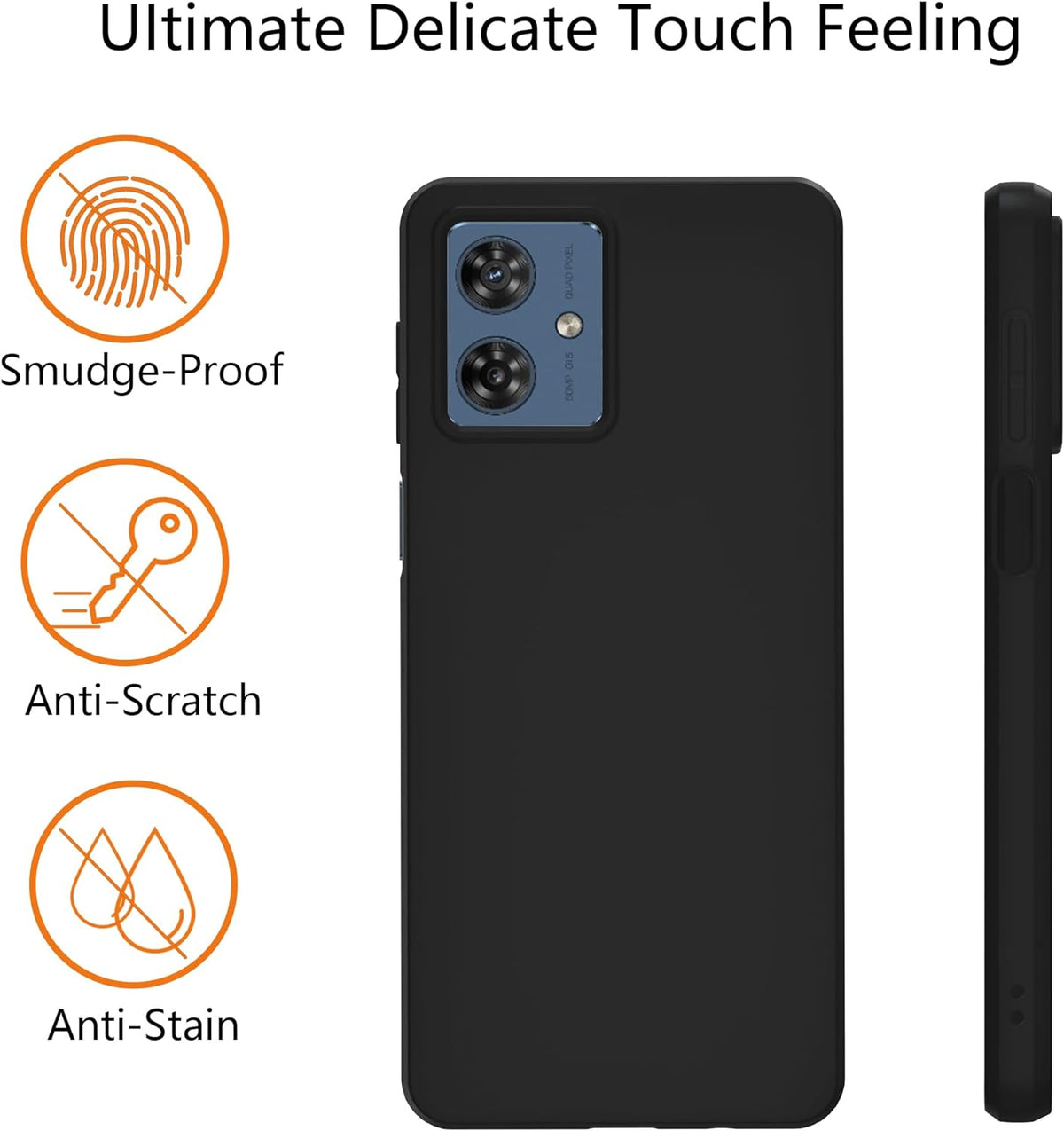 Motorola Moto G54 Hoesje - Zwart - Siliconen Back Cover
