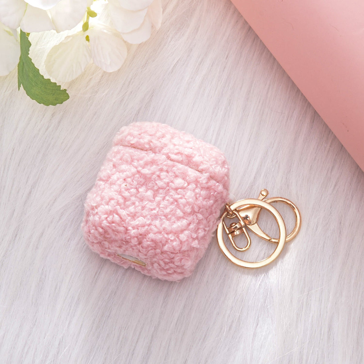 Apple AirPods 2 / 1 Hoesje - Teddy Furr - Roze