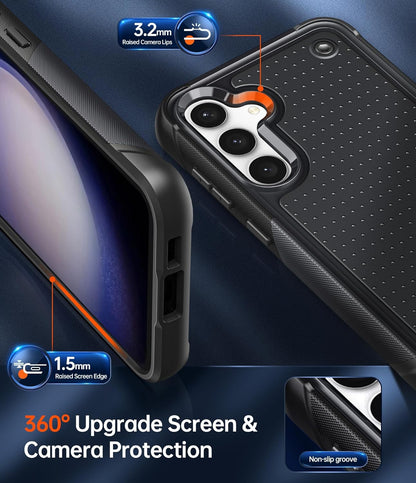 Samsung Galaxy S23 FE Hoesje - Zwart - Armor Back Cover